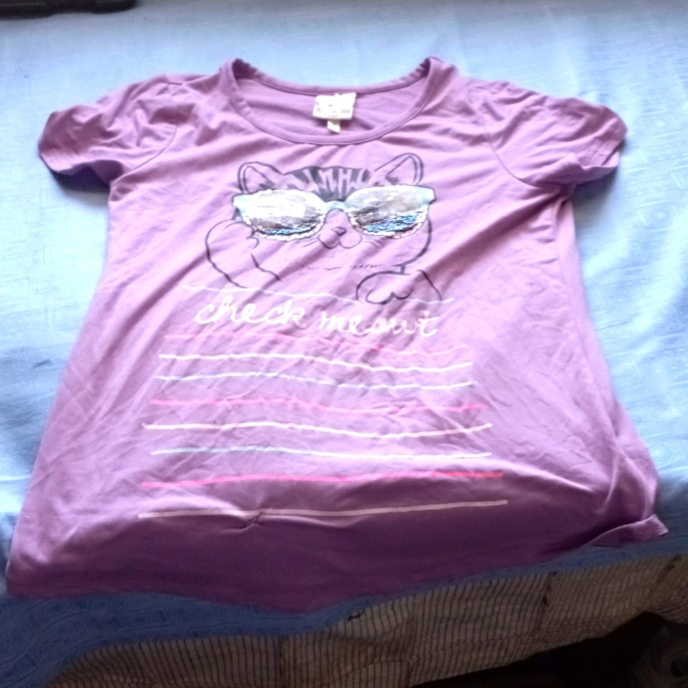 Purple cat shirt
